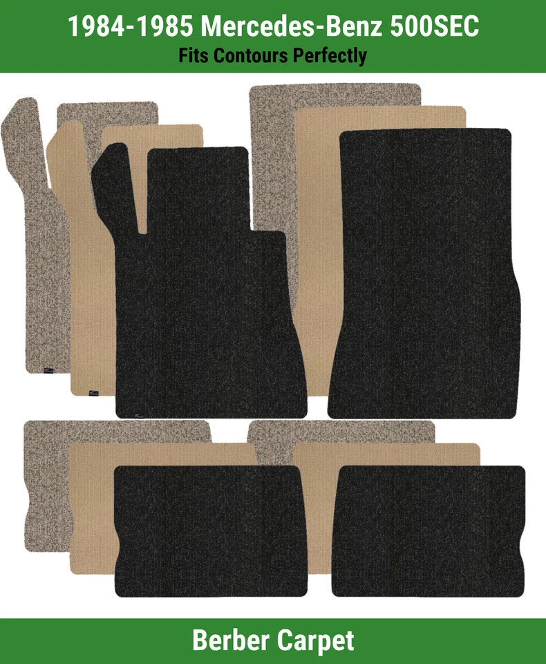 Alfombrillas Lloyd Berber fila delantera y trasera para Mercedes-Benz 500SEC 1984-1985  Foto 1 de 4