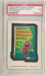 1974 WACKY PACKAGES - 11th Series - "UNPOPULAR MECHANICS" (Topps®) PSA 7 - Picture 1 of 2
