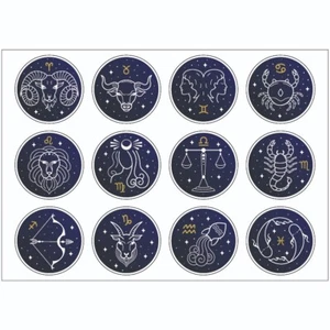 Astrologie Tierkreis Aufkleber Blatt Aufkleber Schilder Wand selbstklebend Vinyl A4 PS0324 - Bild 1 von 1