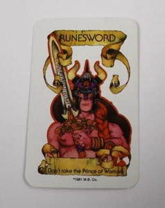 Vintage Dragonmaster 1981 Milton Bradley Ersatzteil RUNESWORD Power Play Karte - Bild 1 von 4