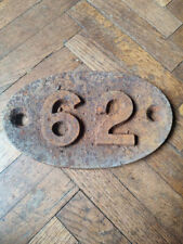 Reclaimed house numbers 62 from old mine truck industrial retro