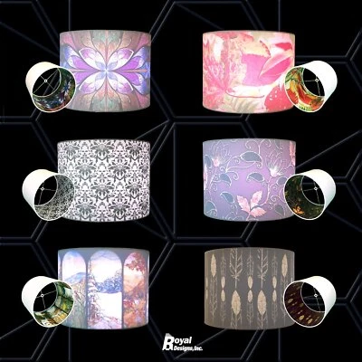 Royal Designs Modern Trendy Decorative 2-Sided Silhouette Hardback Lampshade - Image 1 of 4