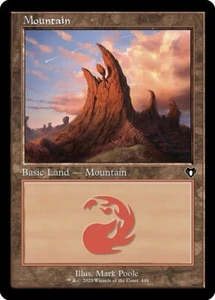 Mountain (448) x1 1x FOIL Retro Frame Commander Masters NM MTG - Picture 1 of 1