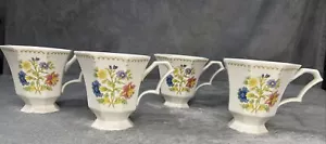 Vintage Set Of 4 Nikko Magenta Classic Collection Tea Cup Octagonal Cup Japan - Picture 1 of 9