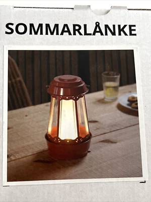IKEA SOMMARLANKE LED Decorative Table Lamp  Red 10" New 405.597.17 - Image 1 of 4