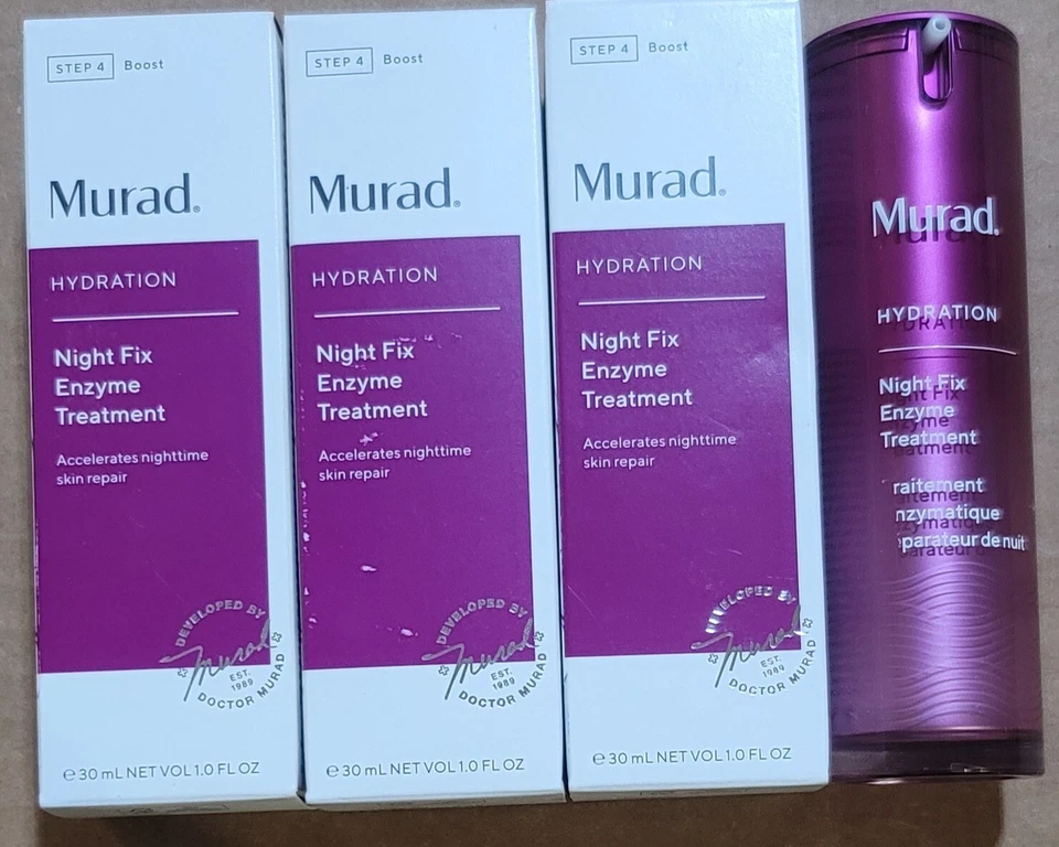 Murad Hydration Night Fix Enzyme Treatment 1oz Pack of 3 Brand new in Box. - Image 1 of 1