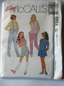 New Uncut FF Girls Size 10-14 Vest, Top, Pants and Skort Pattern, McCall's 8864 - Picture 1 of 2