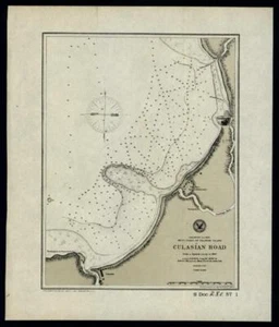 Palawan Island Culasian Road Philippine Islands 1902 detailed nautical chart map - Picture 1 of 2