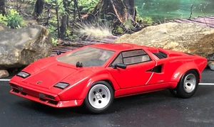 AS-IS 1:24 Diecast Franklin Mint RED 1985 LAMBORGHINI COUNTACH 5000S No Box - Picture 1 of 23