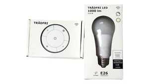 Ikea TRÅDFRI Remote Control 203.033.17 & Smart Light E26 100 Lm 803.394.36 NEW - Picture 1 of 11