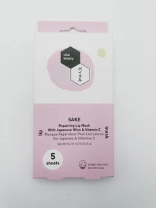 SAKE Japanese Wine & Vitamin C Lip Mask Japanese Vital Beauty 5 Masks NEW - Picture 1 of 3