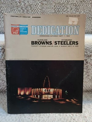 1963 Hall Of Fame Dedication Browns vs Steelers Program Magazine! Preowned As Is - Image 1 of 4