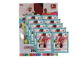 Topps Bundesliga Sticker Saison 2024/2025 / 1x Stickeralbum + 10x Stickertüten - Imagen 1 de 3