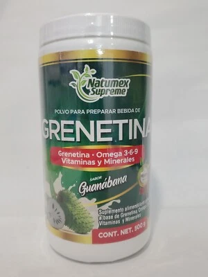 Grenetina Hidrolizada {Sabor GUANÁBANA} Omega 3 6 9 NATUMEX SUPREME Foto 1 de 4