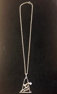 Gold Tone Ski Patrol Medic Pendant And Chain - Picture 1 of 7