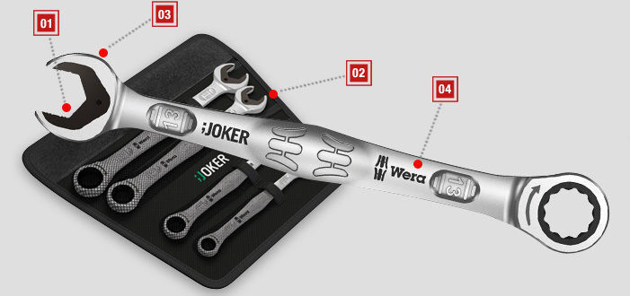 Wera Tools Sale! Joker Spanner Wrench Set New Style Set Of 4 | eBay
