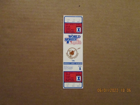MLB San Diego Padres vs. AL Champions 1984 World Series Style #2 Full Ticket Cover