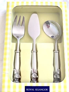 Royal Selangor Teddy Bears' Picnic Cutlery 3pc. Set - Teddy Bears - Picture 1 of 10