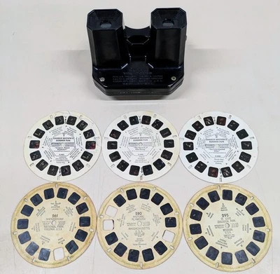 Vintage Sawyer's Bakelite 3D View Master Model E 3-Dimension Viewer w/ 6 Reels - Image 1 of 4