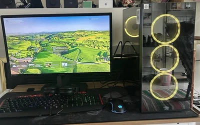 Ibuypower Gaming Pc Intel I7 10700f RTX 2060 16gb Memory 1TB + Asus Monitor  - Image 1 of 4