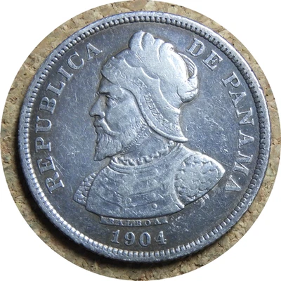 elf Panama 25 Centesimos 1904 (P) Silver Balboa  Philadelphia Mint - Image 1 of 2