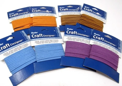 Lote de 8 Darice Gamuza Cordón Fabricación de Joyas 3mm x 3 yardas cada uno 4 Colores NUEVO Foto 1 de 4