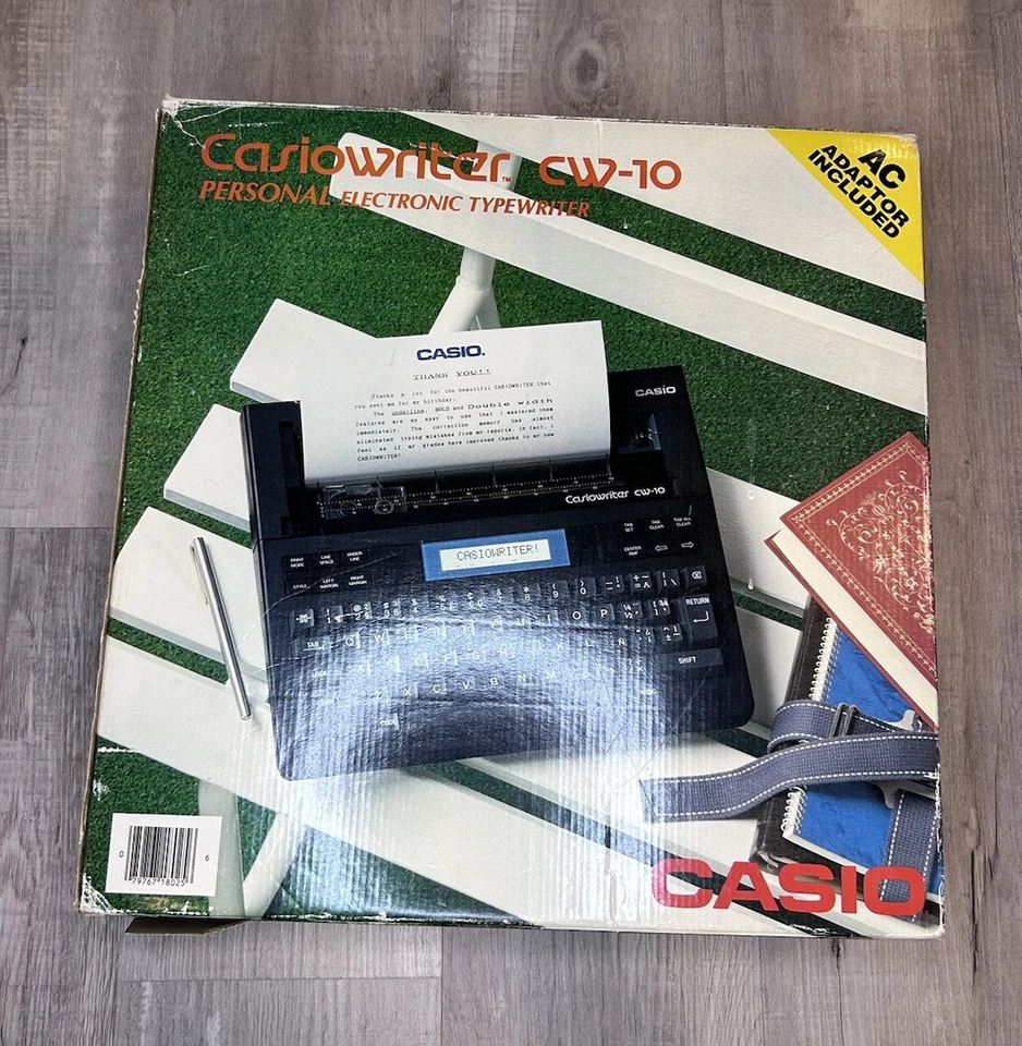 Casio Writer CW-10 Electronic Typewriter, w Box, Excellent Tested - Image 1 of 4