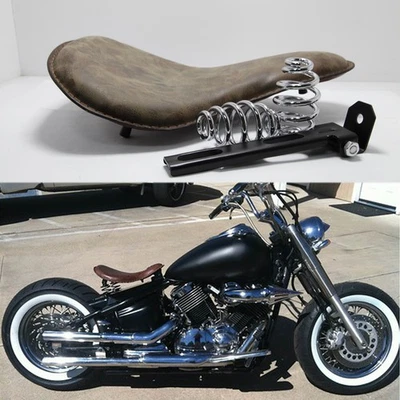 Asiento individual de resorte Bobber para motocicleta Yamaha V Star 250 650 950 1100 Virago Foto 1 de 4