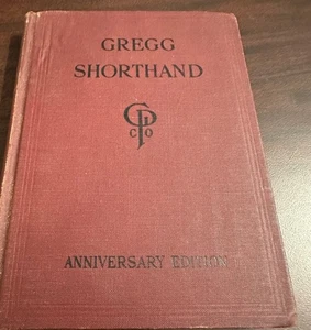 Vintage 1929 Hardcover Gregg Shorthand Anniversary Edition John Robert Gregg, - Bild 1 von 2