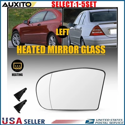 Espejo retrovisor térmico del lado del conductor de vidrio para Mercedes E350 W211 vagón sedán 2003-06 1-5X Foto 1 de 4