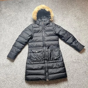 Pyrenex Puffer Mantel Gr. 10UK 6US M Entendaunen Federn Kapuze Longline warm - Bild 1 von 12