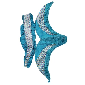 Vintage Mattel Barbie Midge Jewel Hair Mermaid 2 Piece Outfit Blue Tail & Fin - Picture 1 of 11