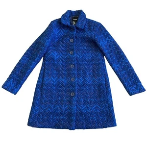 Desigual Abrig Henkel Wollmischung Mantel Jacke gewebt kräftig blau Gr. 38 10 Damen - Bild 1 von 16