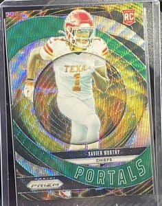 2024 Panini PRIZM Portal Xavier Worthy Green Wave RC #10 - Picture 1 of 2