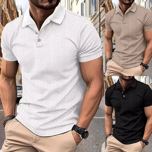 Brand New Men\'s T-shirts Regular Regular Length Slight Stretch Solid Color - Picture 1 of 22