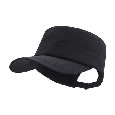 Summer Military Hat for Men Adjustable Army Cadet Cap Mens Mesh Quick Dry Fla... - Image 1 of 4