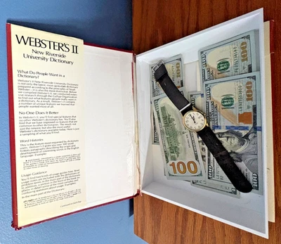 Large Hollow Book Safe HIDE CASH Stash Gold Silver Jewelry Valuables Money 10X7" - Image 1 of 4