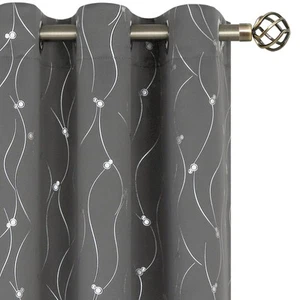 Blackout Curtains 63 Inch Length 2 Panels Set Grommet Thermal Insulated Room ... - Picture 1 of 9