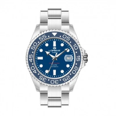 Orologio Lorenz Tako Blu 030254MM Watch Automatico Acciaio Diver Uomo 43m Nuovo - Immagine 1 di 3