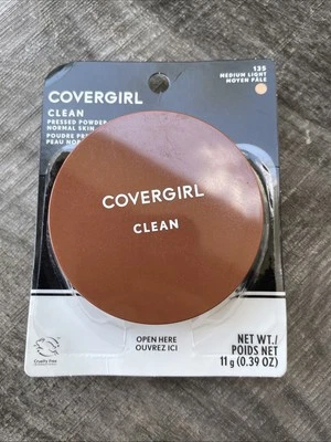 CoverGirl Clean Pressed Powder Normal Skin #135 Medium Light Brand New .39oz - Image 1 of 4