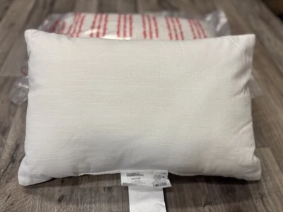  Threshold Decorative Lumbar Pillow 14 x 24in  Textural Woven Cream NWT   - Image 1 of 4