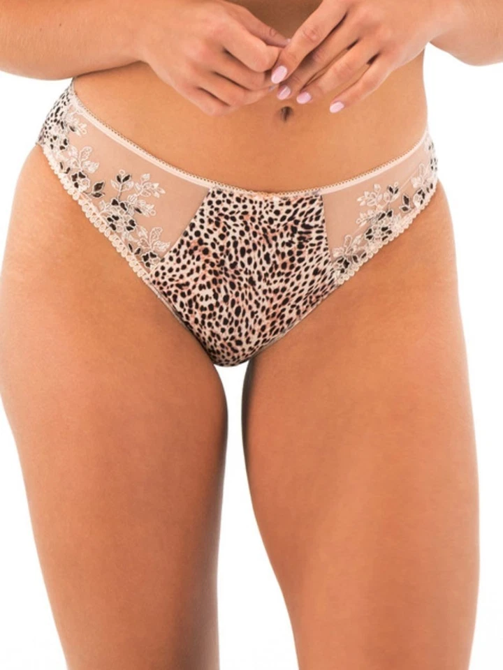 Fantasie Lindsey Leopard Brief Mid Rise Lined Lace Briefs Knickers Lingerie