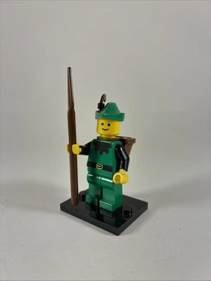 LEGO Forestman Castle Minifigure Black With Rare Black Plume And Accessories - Image 1 of 4