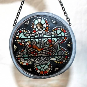 Glasmalerei "Menschenfischer" Sonnenfänger Ornament - Bild 1 von 3