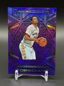 Grabado eléctrico púrpura #28 Spurs Panini Obsidian KELDON JOHNSON 2024-25 - Imagen 1 de 2