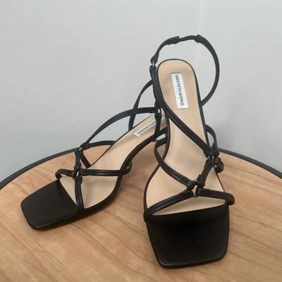 Fifth Avenue Rosalinda Leather Slingback Sandal In Black Size 8.5 - Image 1 of 4