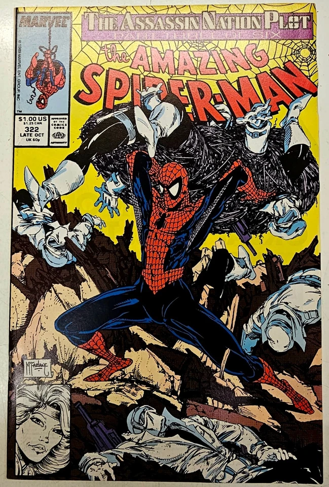 Amazing Spiderman 322 Marvel Comics Key Issue High Grade VF/NM Todd McFarlane Foto 1 de 1