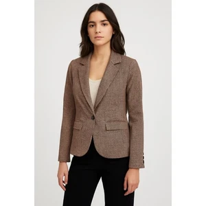 Free People Garnet Houndstooth Linen Blazer Women's Small NWT Structured Fall - Picture 1 of 12