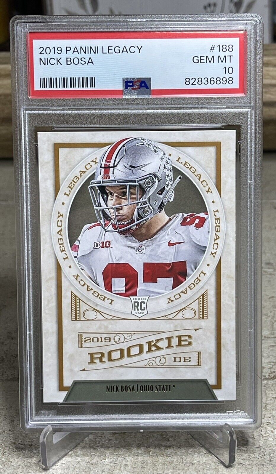 NICK BOSA Rookie 2019 Panini Legacy RC Card #188 SF 49ers PSA 10 🔥📈 Invest Now