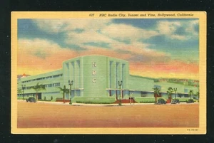 Postal de NBC Radio City, Sunset and Vine, Hollywood California - Imagen 1 de 3